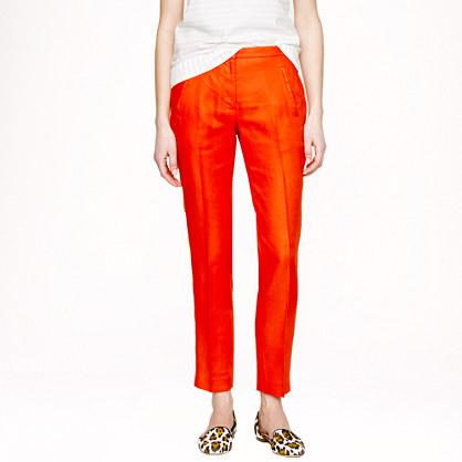 J.Crew Petite slim linen trouser