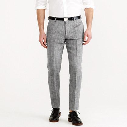 J.Crew Ludlow suit pant in herringbone Italian linen-silk