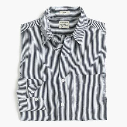 J.Crew Secret Wash shirt in navy stripe