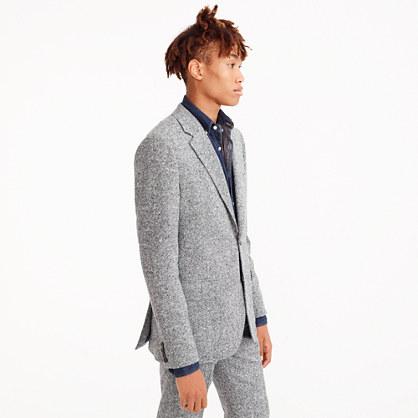 J.Crew Ludlow Slim-fit fielding suit jacket in grey Irish Donegal wool