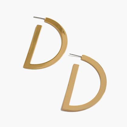 J.Crew Gold half-hoop earrings
