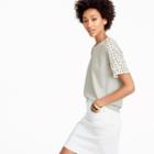 J.Crew Lace embroidered top