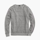 J.Crew Slim cotton-cashmere sweater in heather fine stripe