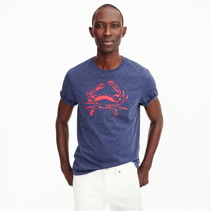 J.Crew J.Crew Mercantile Broken-in crab graphic T-shirt