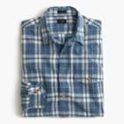 J.Crew Slim heathered slub cotton shirt in creek blue plaid