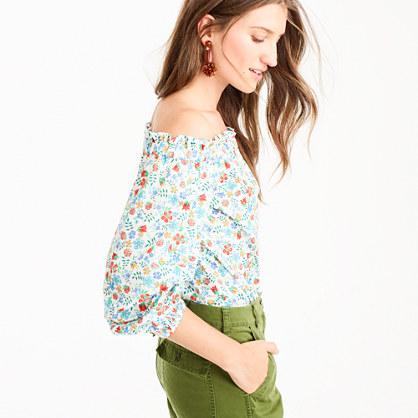 J.Crew Off-the-shoulder top in Liberty® Edenham floral