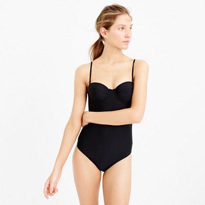 J.Crew D-cup scalloped underwire one-piece swimsuit