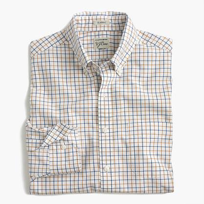 J.Crew Tall Secret Wash shirt in cider tattersall