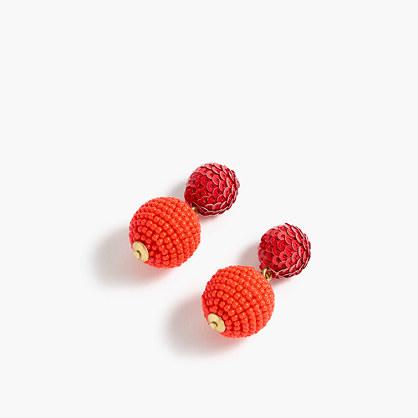 J.Crew Sequin and bead ball-drop earrings