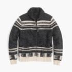 J.Crew Cotton-merino wool shawl-collar zip-up cardigan sweater
