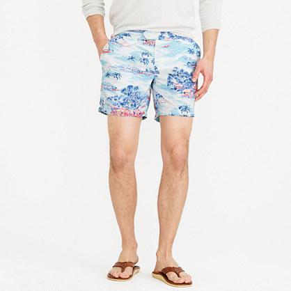 J.Crew 6.5 tab swim short in tropical dawn print