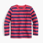 J.Crew Boys' long-sleeve blue-and-red stripe T-shirt