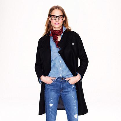 J.Crew Double-breasted cocoon coat in wool-cashmere