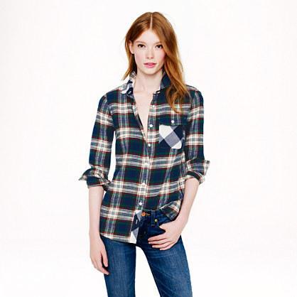 J.Crew Deep ivy plaid shirt