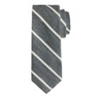 J.Crew English linen-cotton tie in thin stripe