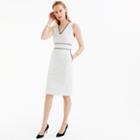 J.Crew Piped dress in stretch cotton
