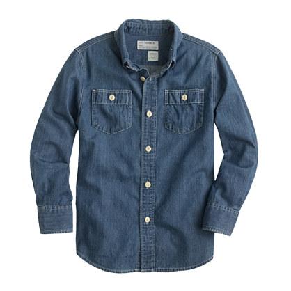 J.Crew Boys' chambray workshirt