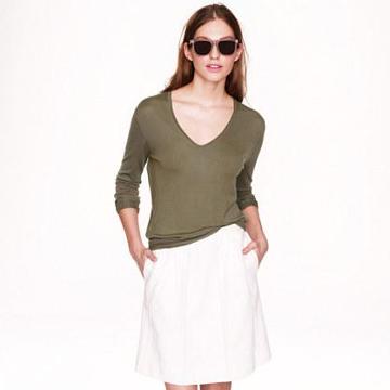 J.Crew Lightweight merino V-neck sweater