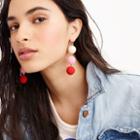 J.Crew Crochet bead and pearl drop earrings