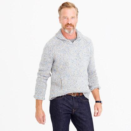 J.Crew Shawl-collar sweater in Donegal wool