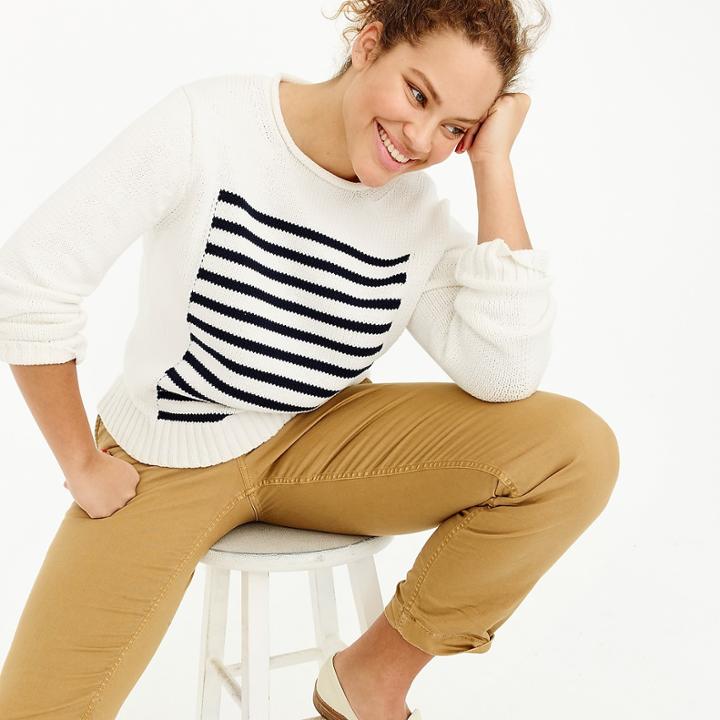 J.Crew Women's 1988 striped rollneck sweater