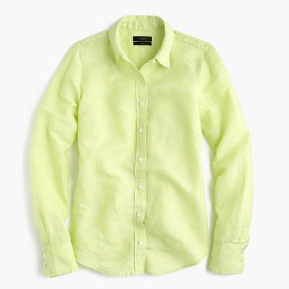 J.Crew Perfect shirt in cotton-linen crosshatch