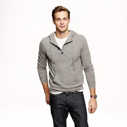 J.Crew Cashmere henley hoodie