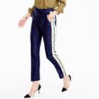 J.Crew Collection double-faced satin pant with pop tux stripe