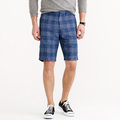 J.Crew 10.5 club short in checkered linen