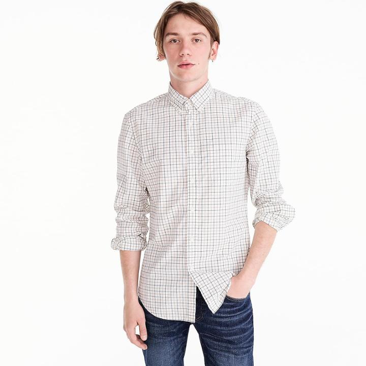 J.Crew Stretch Secret Wash shirt in tattersall