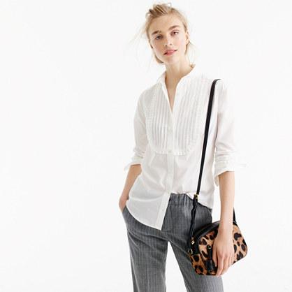 J.Crew Tuxedo shirt with ruffles