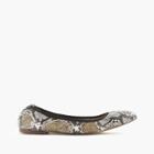J.Crew Lea ballet flats in snakeskin-printed leather