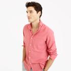 J.Crew Secret Wash shirt in red heather poplin