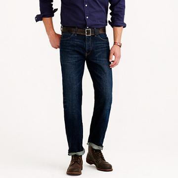 J.Crew Straight jean in dark worn wash