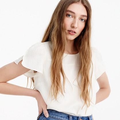J.Crew Hammered silk-blend top