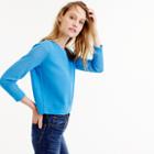 J.Crew Collection popover sweater in gauzy cotton