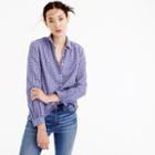 J.Crew Petite gathered popover shirt in two-tone gingham