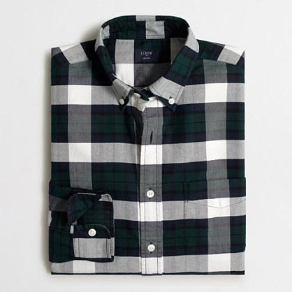 J.Crew Factory slim plaid oxford shirt