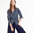 J.Crew Tailored perfect shirt in elephant print
