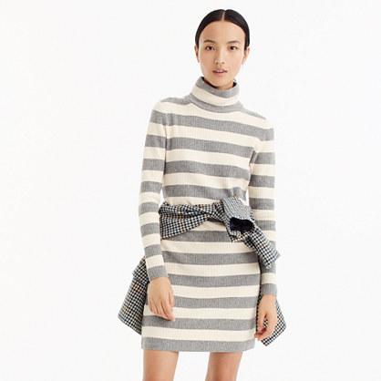 J.Crew Petite Striped turtleneck sweater-dress