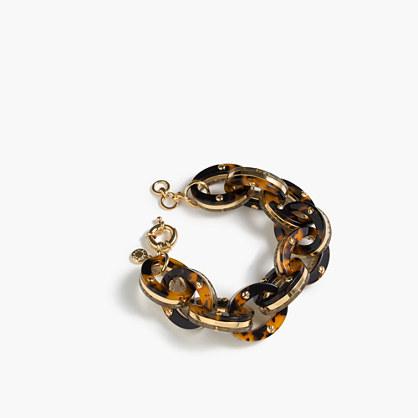 J.Crew Glittery tortoise link bracelet