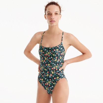 J.Crew Reversible tie-back one-piece in Liberty® Edenham floral