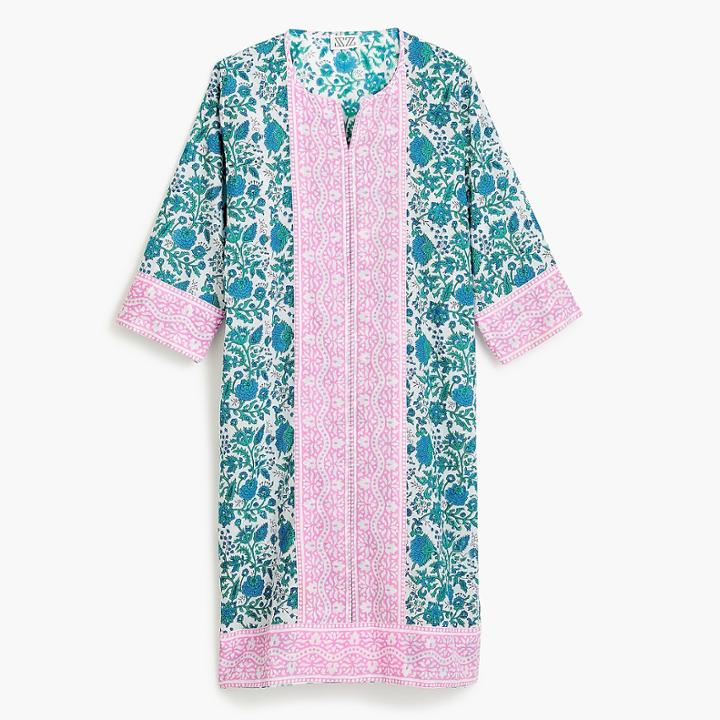 J.Crew SZ Blockprints for J.Crew long Kurta tunic