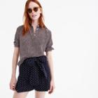 J.Crew Silk button-up shirt in party dot