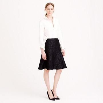 J.Crew Collection black floral skirt