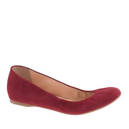 J.Crew Cece suede ballet flats