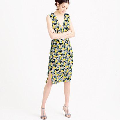 J.Crew Sleeveless silk dress in spring meadow