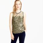 J.Crew Collection deco shirt in metallic French lace