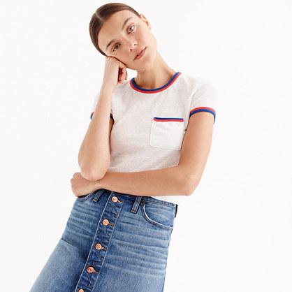 J.Crew Contrast-edged pocket T-shirt