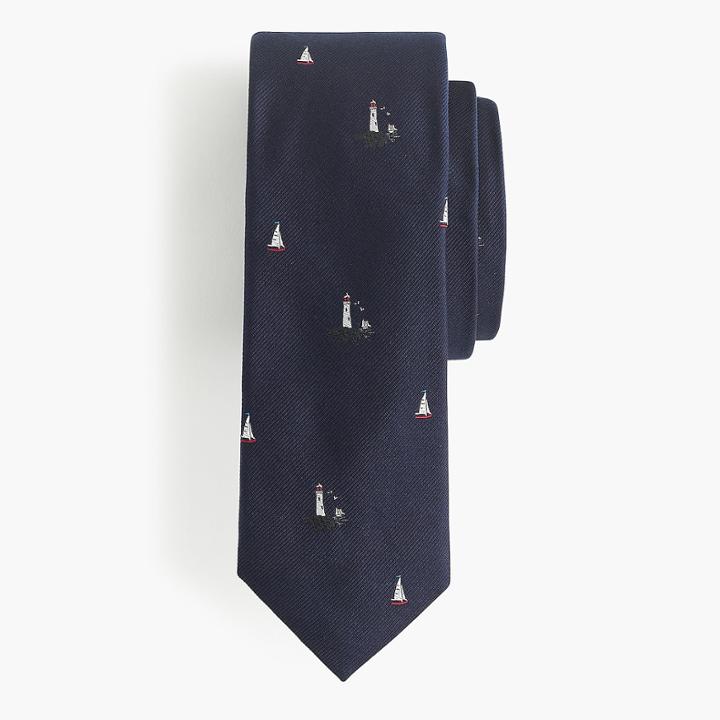 J.Crew Silk tie in harbor print